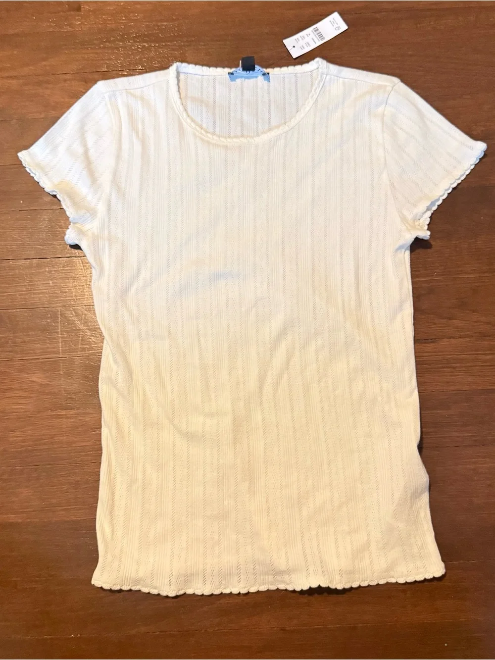J. Crew Pointelle short-sleeve T-shirt